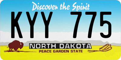 ND license plate KYY775