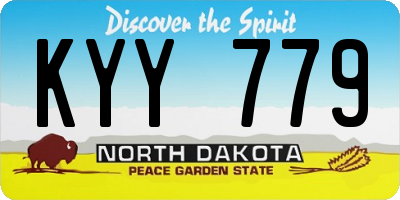 ND license plate KYY779