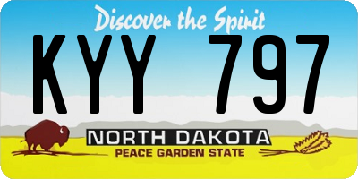 ND license plate KYY797