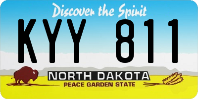 ND license plate KYY811