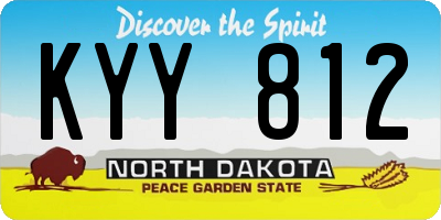 ND license plate KYY812