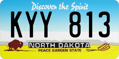 ND license plate KYY813