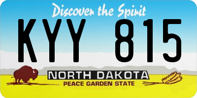 ND license plate KYY815