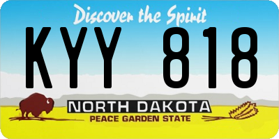 ND license plate KYY818