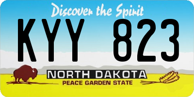 ND license plate KYY823