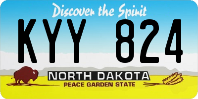 ND license plate KYY824