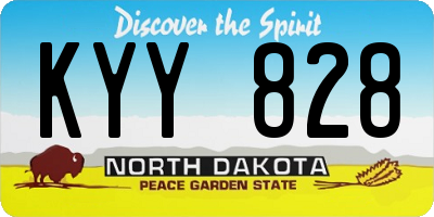 ND license plate KYY828