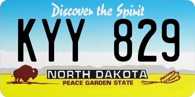 ND license plate KYY829