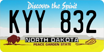 ND license plate KYY832