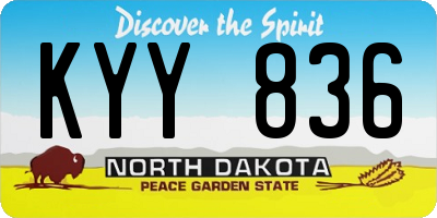 ND license plate KYY836
