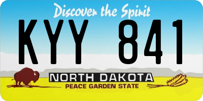 ND license plate KYY841