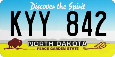 ND license plate KYY842