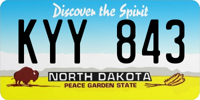 ND license plate KYY843