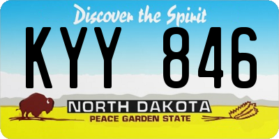ND license plate KYY846