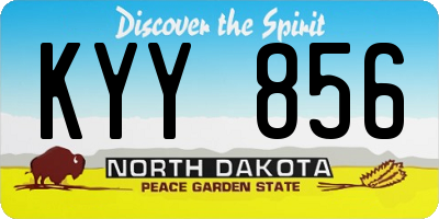 ND license plate KYY856