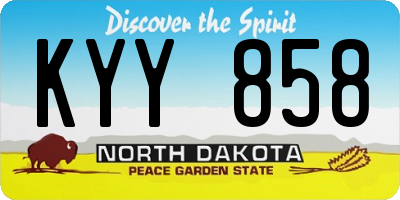 ND license plate KYY858