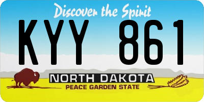 ND license plate KYY861