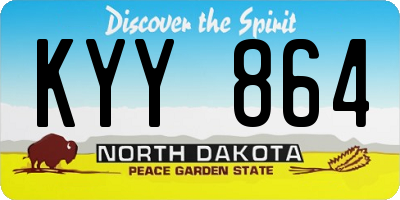 ND license plate KYY864