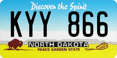 ND license plate KYY866