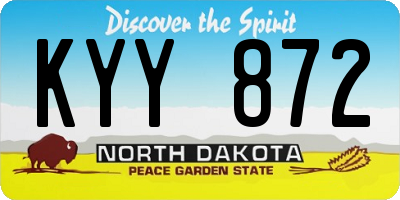 ND license plate KYY872