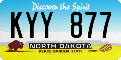 ND license plate KYY877