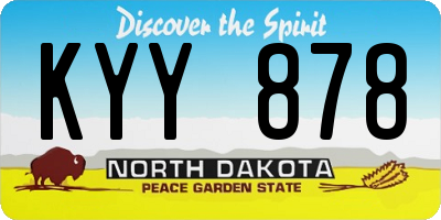 ND license plate KYY878