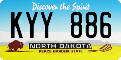 ND license plate KYY886