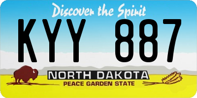ND license plate KYY887