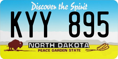 ND license plate KYY895