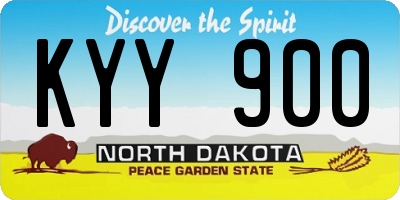 ND license plate KYY900