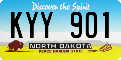 ND license plate KYY901