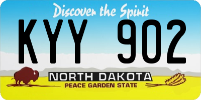 ND license plate KYY902