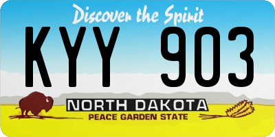 ND license plate KYY903