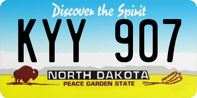 ND license plate KYY907