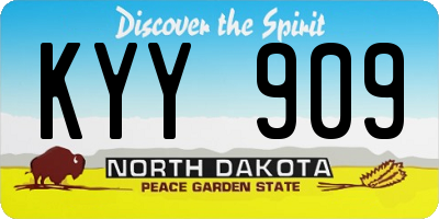 ND license plate KYY909