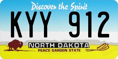ND license plate KYY912