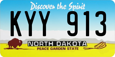 ND license plate KYY913