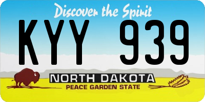ND license plate KYY939