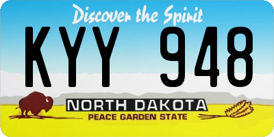ND license plate KYY948