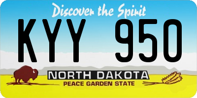 ND license plate KYY950