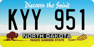 ND license plate KYY951