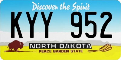 ND license plate KYY952