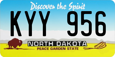 ND license plate KYY956