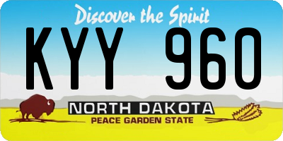 ND license plate KYY960