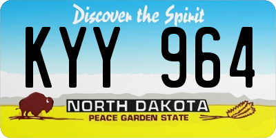 ND license plate KYY964