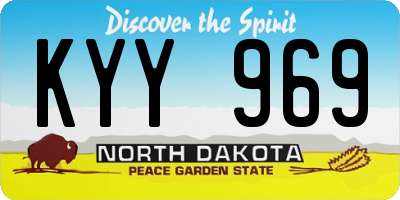 ND license plate KYY969