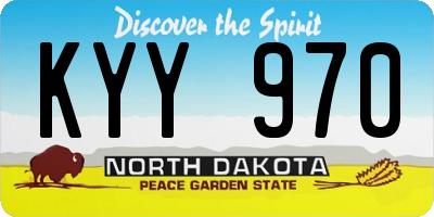 ND license plate KYY970