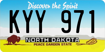 ND license plate KYY971