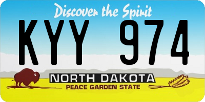 ND license plate KYY974