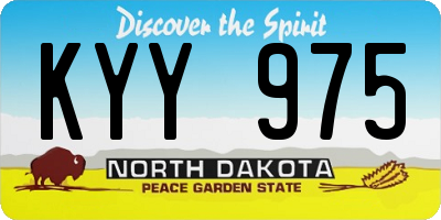 ND license plate KYY975